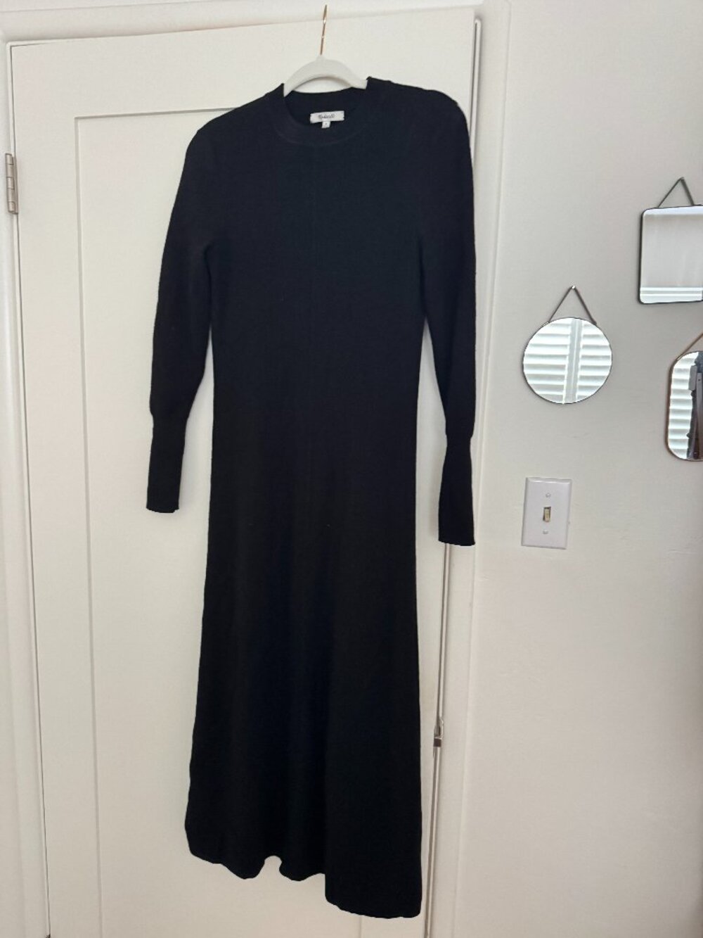 Madewell Black Sweater Dress Long Sleeve